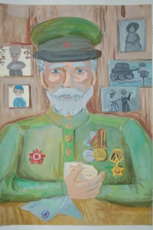 Рисунок на тему портрет ветерана