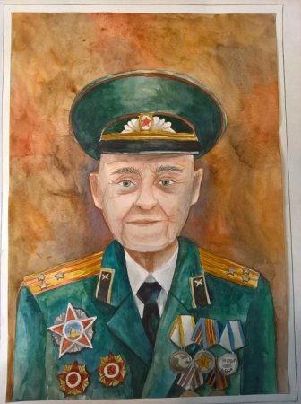 Портрет ветерана детские рисунки