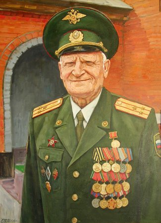 Портрет ветерана легко красками