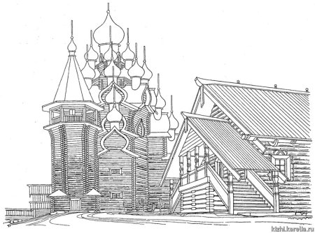 Храм раскраска