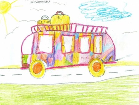 Рисование автобус в старшей группе