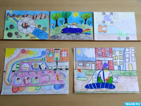Автомобиль будущего рисование в детском саду