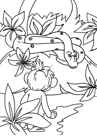 Раскраска удав из 38 попугаев