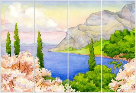 Крымские пейзажи для детей рисование