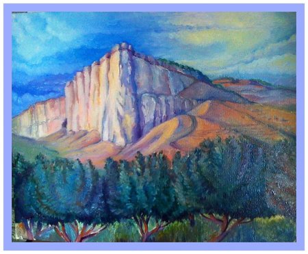 Белая скала Крым живопись