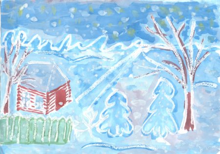Конкурс детских рисунков зима-Краса