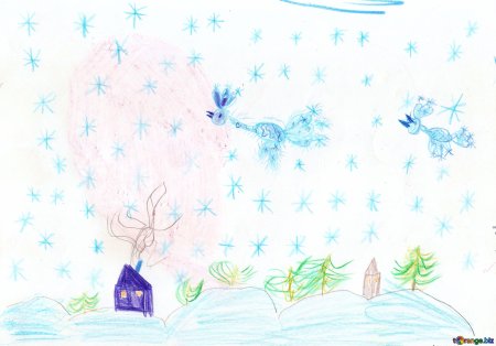 Зимние картинки детские рисунки