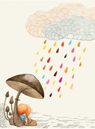 Рисуем дождь с детьми