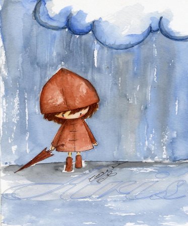 Рисунок на тему дождливый день