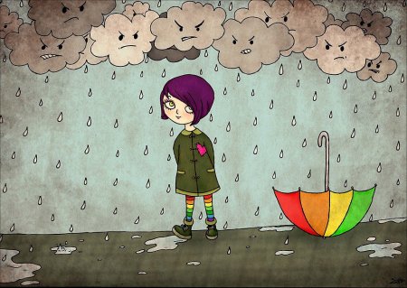 Дождь зарисовка