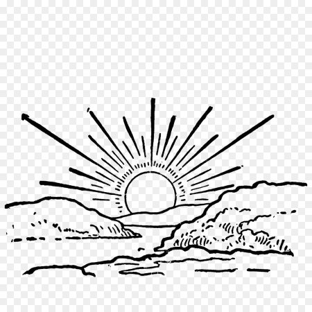 Восход раскраска