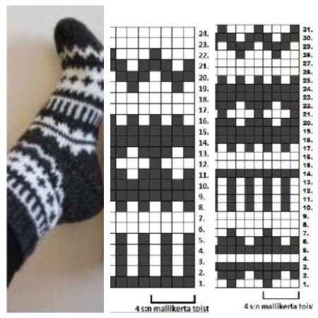 Мужские носки с жаккардовым узором