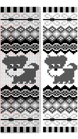 Жаккард для вязания детских варежек