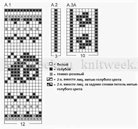 Носки тунисским крючком схемы