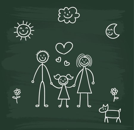 Детские рисунки мелом