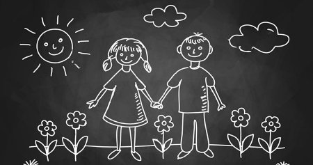 Мел рисунок для детей