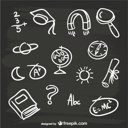 Человечки мелом на доске