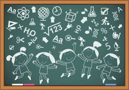 Школьная доска с мелом