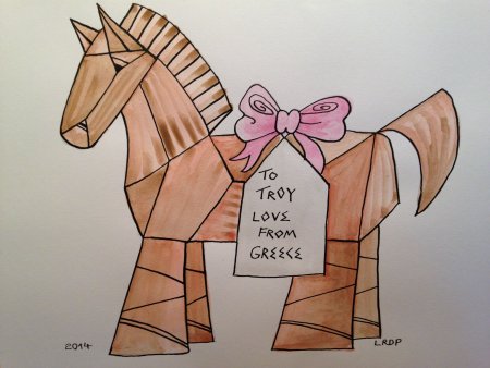 Троянский конь иллюстрация