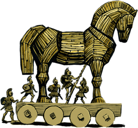 Нарисовать деревянного коня