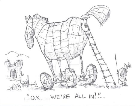 Троянский конь раскраска