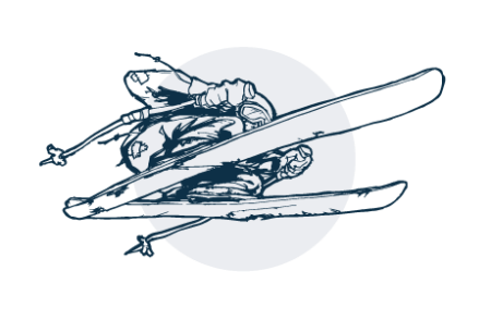 Лыжи раскраска