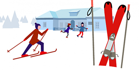 Рисунок на тему зимние виды спорта