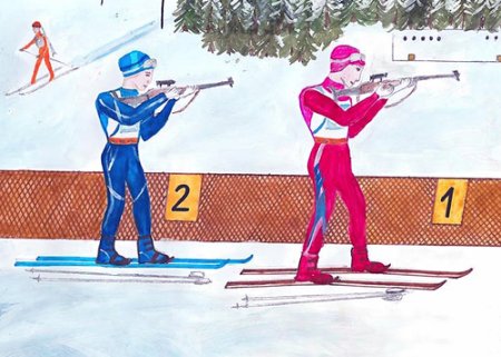 Эмблема лыжников для детей