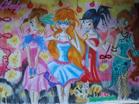 Детские рисунки на тему карнавал