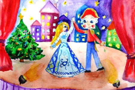 Детские рисунки на тему театр