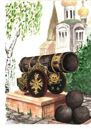 Царь пушка вектор