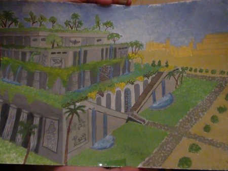 Рисунок висячих садов Семирамиды