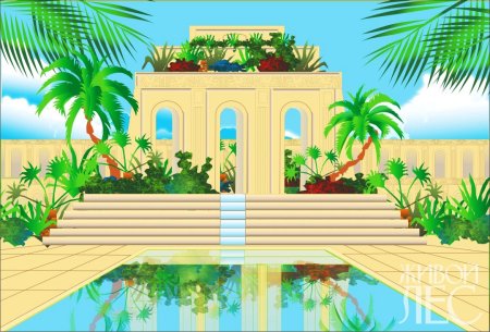 Силуэт висячих садов