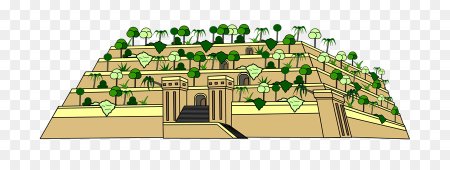 Висячие сады Семирамиды семь чудес света рисунок