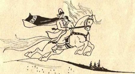 Рисунок к балладе Лесной царь ф Шуберта