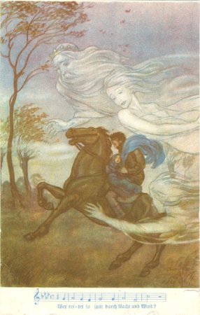 Рисунок соответствующий характеру баллады Лесной царь