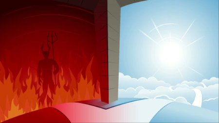 Рай и ад рисунок