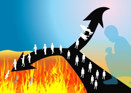 Нарисовать ад и рай