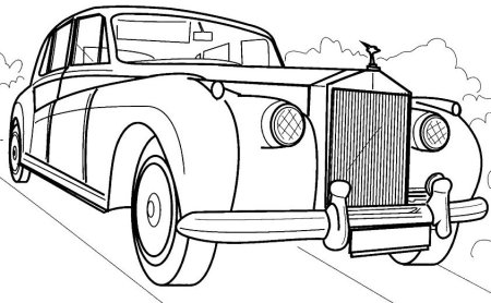 Раскраски для мальчиков Роллс Ройс
