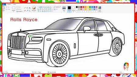Раскраска лимузин Роллс Ройс