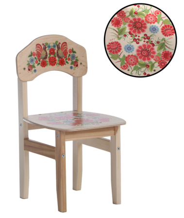 Стул детский "миф с росписью Хохлома"