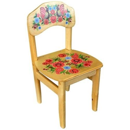 Стул для детского сада миф с росписью Хохлома фабрика мебеля