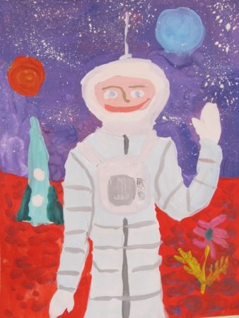 Детские рисунки Космонавтов