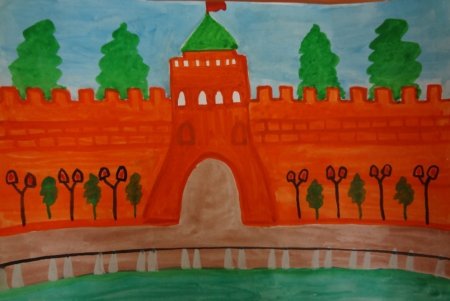 Нижегородский Кремль детский рисунок Нижегородского Кремля
