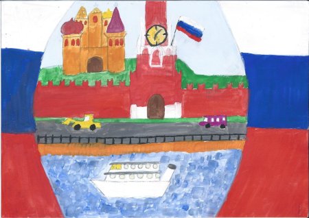 Спасская башня Кремля рисование старшая группа