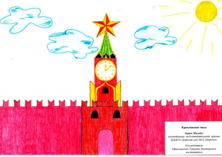Кремль Москва рисунок