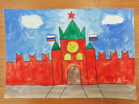 Пластилинография Спасская башня Кремля