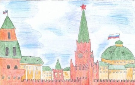 Спасская башня Кремля для детей