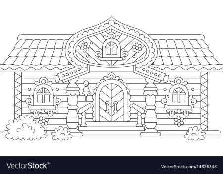 Терем трафарет