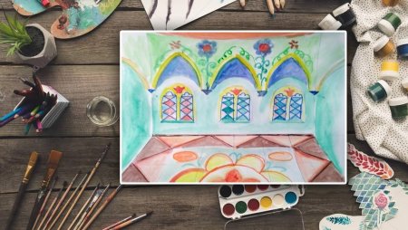 Русская изба рисунок сбоку изо